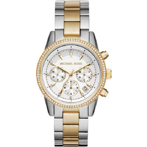Michael Kors Ritz Γυναικείο Ρολόι Χρονογράφος με Ασημί Μεταλλικό Μπρασελέ MK6474