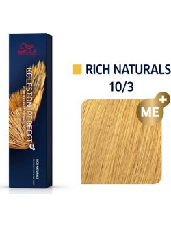 Wella Koleston Perfect Me+ Rich Naturals 10/3 Κατάξανθο Χρυσό Μόνιμη Βαφή Μαλλιών 60ml