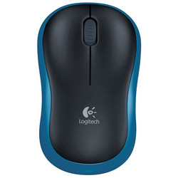 Logitech M185 Ασύρματο Mini Ποντίκι Black Blue