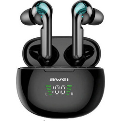Awei T15P Ακουστικά Bluetooth In Ear Ανθεκτικά στο Νερό Black