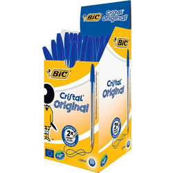BIC Cristal Original Στυλό Διαρκείας 1mm Μπλε 50τμχ