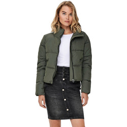 Only Dolly Γυναικείο Μπουφάν Χειμωνιάτικο Puffer Κοντό Χακί 15205371