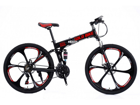 Bike New Σπαστό Mountain Bike 26" Αλουμινίου με 21 Ταχύτητες Μαύρο