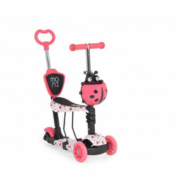 Byox Lollipop Scooter 3 σε Παιδικό Πατίνι Τρίτροχο με Κάθισμα & Φωτάκια Κόκκινο