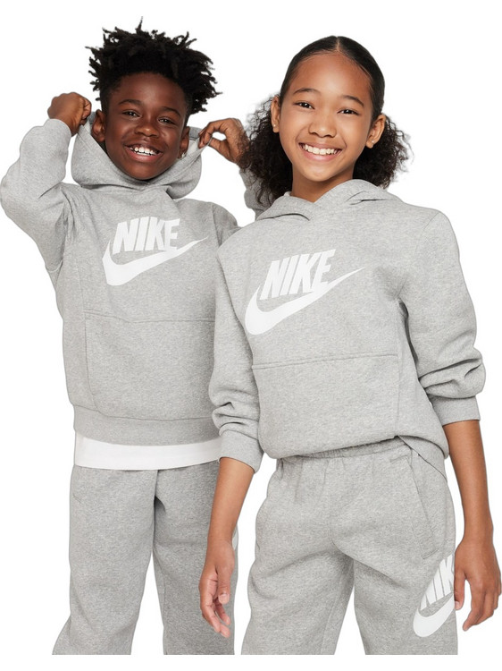 Nike Παιδικό Φούτερ με Κουκούλα Γκρι FD2988-063