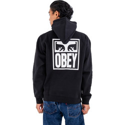 Obey Ανδρικό Φούτερ Fleece με Κουκούλα & Τσέπες Μαύρο 112843126-BLK