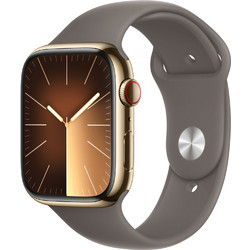Apple Watch Series 9 Cellular 41mm Stainless Steel Gold / Clay Brown