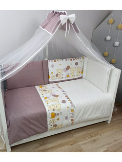 Baby Star Patty Σετ Κούνιας White/Purple 6τμχ