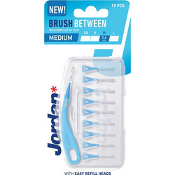 Jordan Brush Between Σετ Μεσοδόντια Βουρτσάκια 0.6mm Μπλε 10τμχ