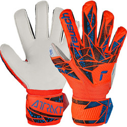 Reusch Attrakt Solid Finger Support JR Παιδικά Γάντια Τερματοφύλακα με Προστατευτικά Πορτοκαλί