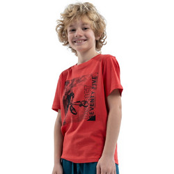 District75 Παιδικό T-Shirt Κοντομάνικο Κόκκινο 124KBSS-072-042
