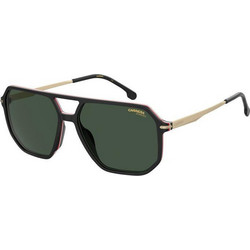 Carrera CA324S 807QT Ανδρικά Γυαλιά Ηλίου Aviator Μεταλλικά Ασημί Μαύρο με Μαύρο Φακό