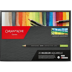 Caran d'Ache Landscape Museum Aquarelle Κασετίνα Ξυλομπογιές Ακουαρέλας Σετ 20τμχ