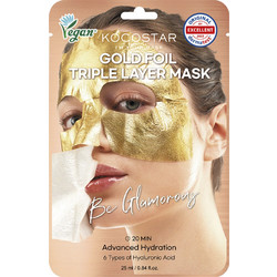 Kocostar Premium Gold Foil Sheet Μάσκα Προσώπου για Ενυδάτωση με Υαλουρονικό 1τμχ