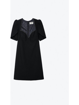 Zadig & Voltaire Mini Βραδινό Φόρεμα Μαύρο WWDR01289