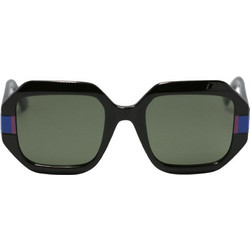 Karl Lagerfeld KL6124S 001 Γυναικεία Γυαλιά Ηλίου Τετράγωνα Κοκάλινα Μαύρα με Μαύρο Polarized Φακό