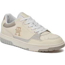 Tommy Hilfiger Basket Street Pop Ανδρικά Sneakers Εκρού FM0FM04968-AEF