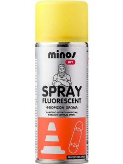 Minos Spray Fluorescent Σπρέι Βαφής Κίτρινο Φωσφορίζον 400ml