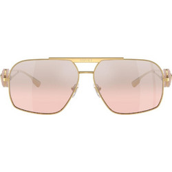 Versace VE2269 10027E Γυναικεία Γυαλιά Ηλίου Aviator Μεταλλικά Χρυσά με Ροζ Degradee Φακό