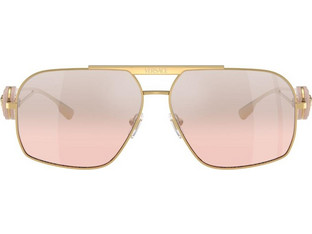 Versace VE2269 10027E Γυναικεία Γυαλιά Ηλίου Aviator Μεταλλικά Χρυσά με Ροζ Degradee Φακό