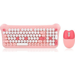 Aoas AS-212 Pink Ασύρματο Σετ Πληκτρολόγιο & Ποντίκι
