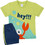 Pretty Baby Παιδική Πιτζάμα Βαμβακερή Καλοκαιρινή Lime Navy Μπλε 65369