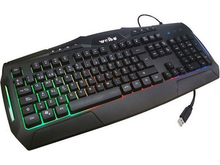 Weibo WB540 Gaming Πληκτρολόγιο RGB Black