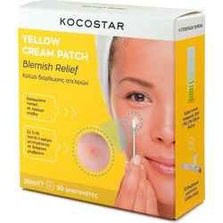 Vican Kocostar Yellow Cream Patch Blemish Relief 20ml + Cotton Swabs 50τμχ