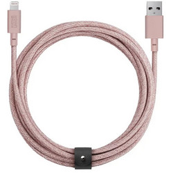 Native Union Belt Braided USB-A to Lightning Cable 3m Pink 4895200436621