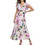 DKNY Midi Καλοκαιρινό Φόρεμα για Γάμο / Βάπτιση Floral Λευκό DD4AQ571-GKH