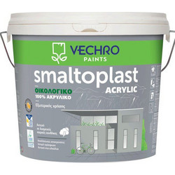 Vechro Smaltoplast Acrylic Οικολογικό Ακρυλικό Χρώμα Εξωτερικού Χώρου Λευκό 3lt Βάση M