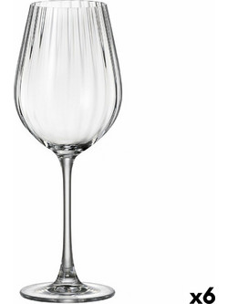 Crystal Bohemia Ποτήρια Κρασιού Columba Optic Crystalite 500ml 6τμχ
