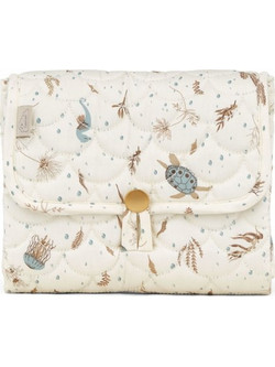 Cam Sea Garden Φορητή Αλλαξιέρα Μωρού Υφασμάτινη 70x44cm Μπεζ Μπλε