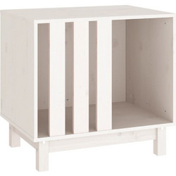 vidaXL Σπιτάκι Σκύλου Ξύλινο Λευκό 60x45x57cm