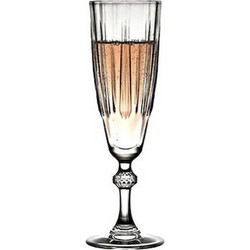 Pasabahce Ποτήρια Σαμπάνιας Γυάλινα Κολωνάτα Diamond 170ml 6τμχ