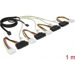 DeLOCK Καλώδιο Σκληρού Δίσκου Mini SAS to SAS 1m Black