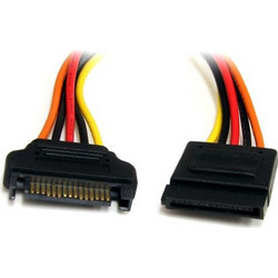 StarTech SATAPOWEXT12 Καλώδιο Τροφοδοσίας 15-Pin SATA III to 15-Pin SATA III 0.3m Multicolor