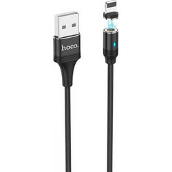 Hoco U76 Braided Magnetic USB-A to Lightning Cable 1.2m Black HC-U76L