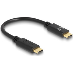DeLOCK USB-C to USB-C 0.15m Black 4043619853564
