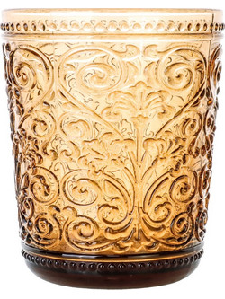 Cryspo Trio Σετ Ποτήρια Νερού Γυάλινα Tiero Brown Πορτοκαλί 300ml 6τμχ 5290651