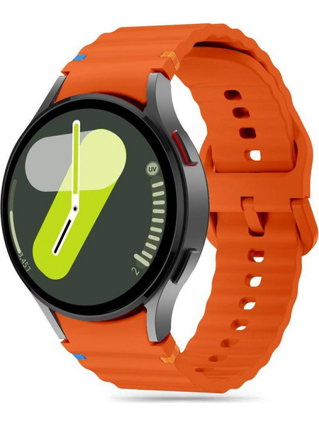 Tech-Protect Silicone Sport Λουράκι Σιλικόνης Orange (Samsung Galaxy Watch 4 / 5 / 5 Pro / 6 / 7 / FE)