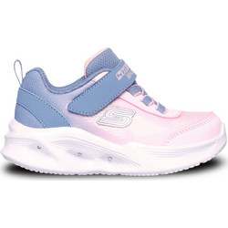 Skechers Sola Glow Παιδικά Sneakers με Φωτάκια Μπλε Ροζ 303714N-GYLP