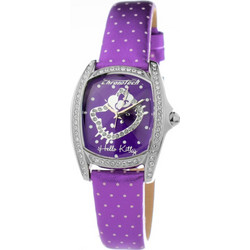 Chronotech Γυναικείο Ρολόι με Μωβ Δερμάτινο Λουράκι CT7094SS-43