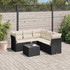 vidaXL Σετ Σαλόνι Κήπου Rattan 6τμχ Μαύρο 3217626