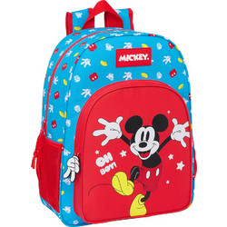 Safta Mickey Mouse Σχολική Τσάντα Πλάτης Νηπιαγωγείου Γαλάζια Κόκκινη 61233180