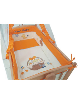 Beboulino New Baby Σετ Λίκνου White/Orange 6τμχ