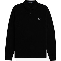 Fred Perry Ανδρική Μπλούζα Polo Μακρυμάνικη Μαύρη M6006-350
