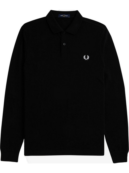 Fred Perry Ανδρική Μπλούζα Polo Μακρυμάνικη Μαύρη M6006-350