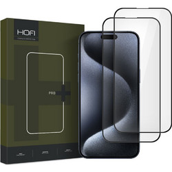Hofi Pro+ Full Face Tempered Glass 2-Pack Black (iPhone 16)