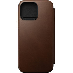 Nomad Modern Leather Folio Book Brown (iPhone 16 Pro Max)